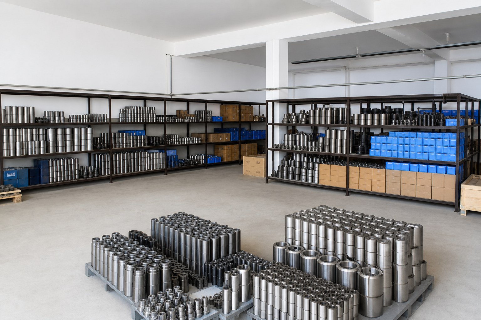 Organized rock drill spare parts inventory